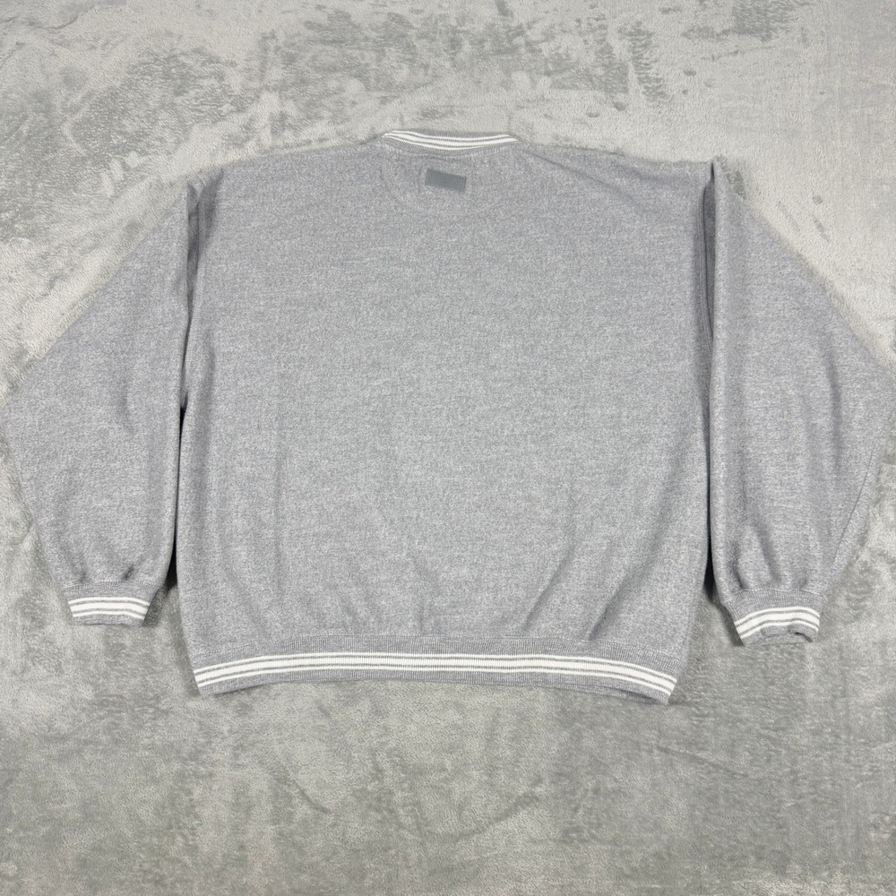 Vintage Gear For Sports Mens XL Michigan Sweatshirt Gray Striped Trim Crewneck - Picture 4 of 8
